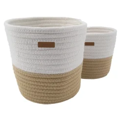 Domiva                    Lot de 2 Panières de rangement    Honey Moon Beige