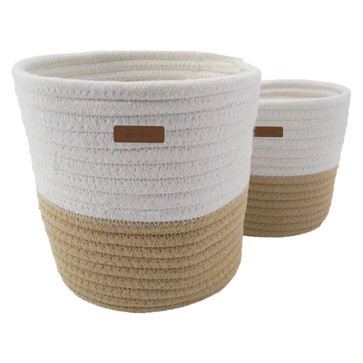 Domiva Lot de 2 Panières de rangement Honey Moon Beige