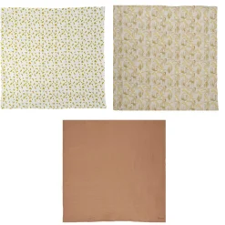 Domiva                    Lot 3 Langes Mousseline    Honey Moon Beige            60x60 cm