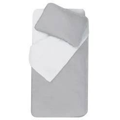 Domiva                    Parure de Couette + Taie    Blanc/Souris            100x140 / 40x60 cm