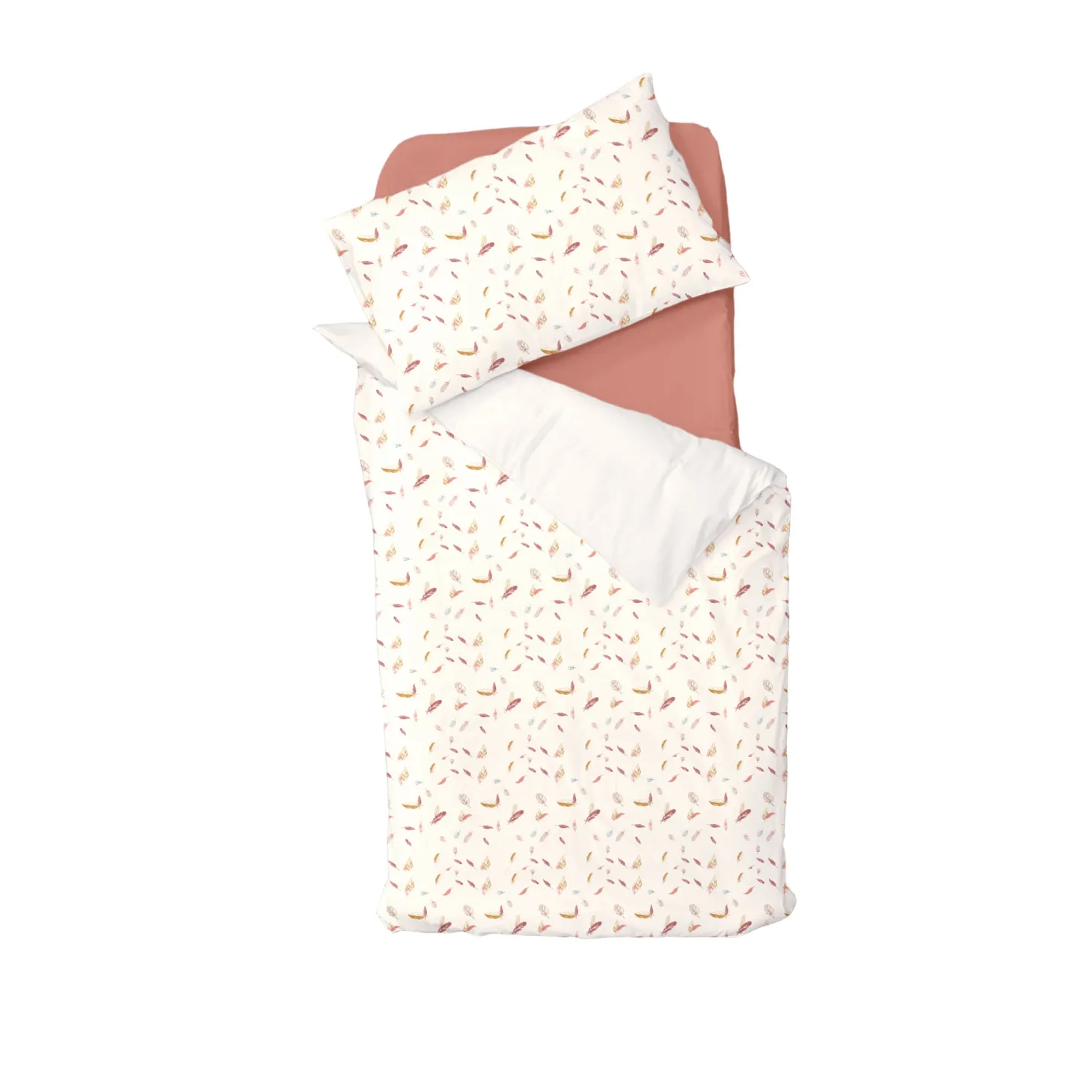 Domiva Parure housse de couette + taie d'oreiller happy 100x140 cm