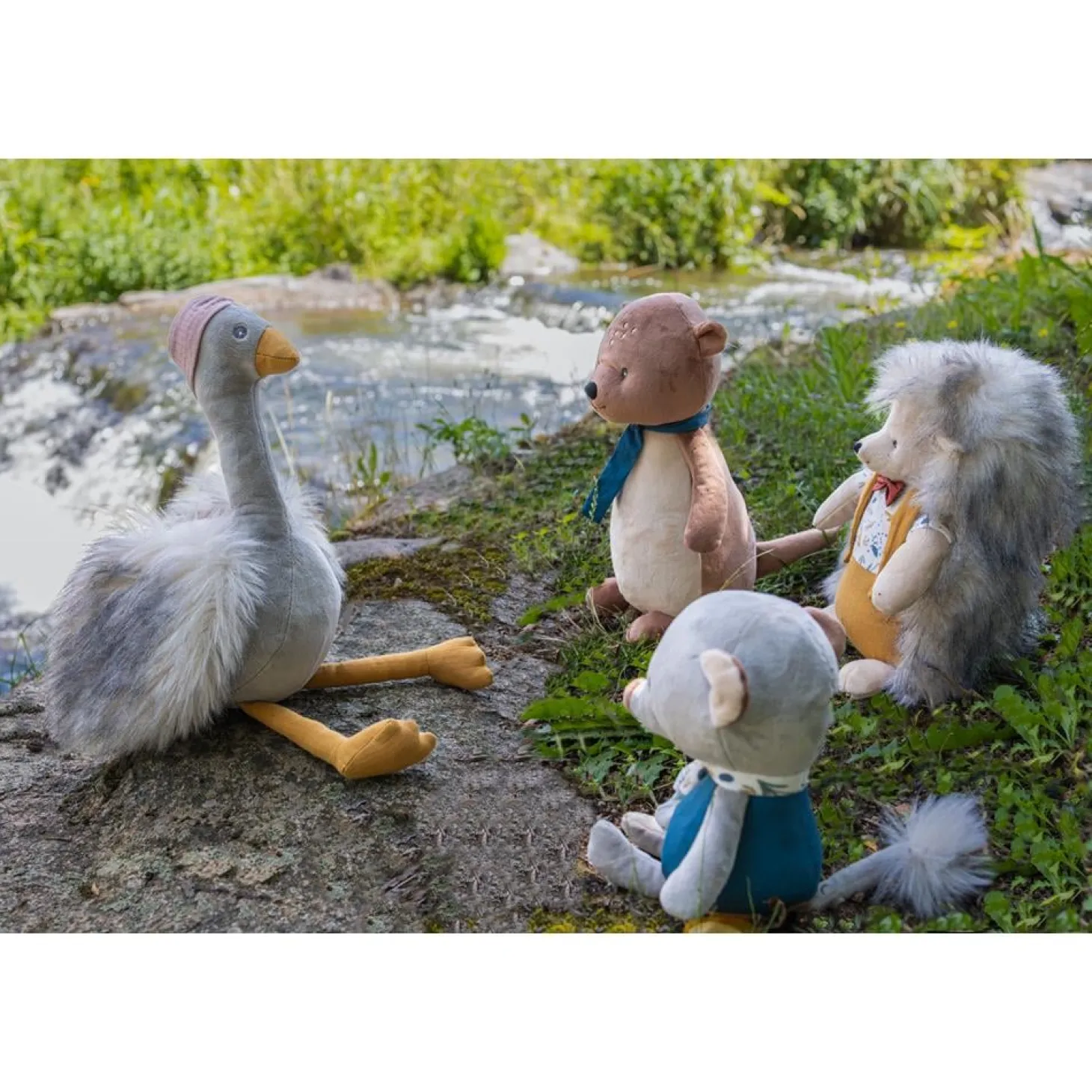 Domiva Peluche lucien au fil de l'eau Multicolore 24 cm