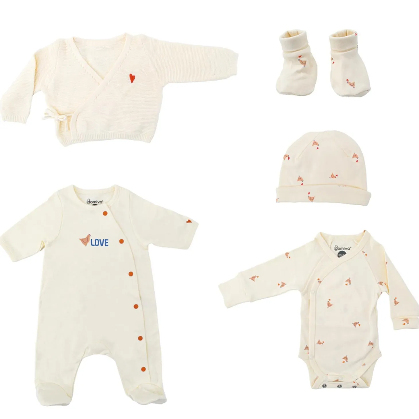 Domiva Pochon Kit Maternité 5 Pcs Maternity Love Beige 0-1 mois