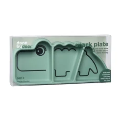 Done by Deer                    Assiette à goûter antidérapante silicone Croco    Vert