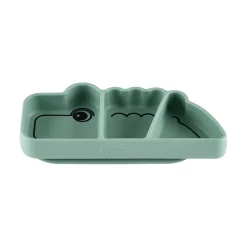 Done by Deer                    Assiette à goûter antidérapante silicone Croco    Vert