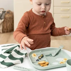Done by Deer Assiette plateau croco Foodie Vert 22 x 18 cm
