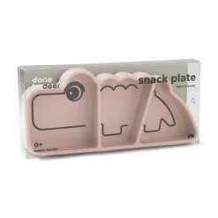 Done by Deer                    Assiette silicone avec ventouse  Croco    Rose