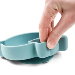 Done by Deer                    Assiette silicone avec ventouse  Birdee    Bleu