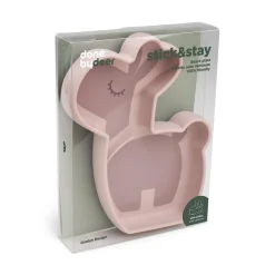 Done by Deer                    Assiette silicone avec ventouse  Lalee    Rose