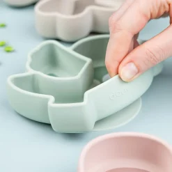 Done by Deer                    Assiette silicone avec ventouse  Birdee    Vert