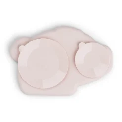 Done by Deer                    Assiette silicone avec ventouse Pigee    Rose