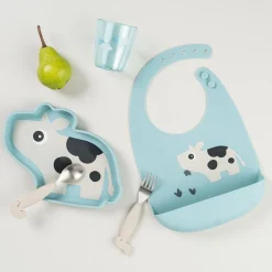 Done by Deer                    Assiette silicone avec ventouse Dotti    Bleu