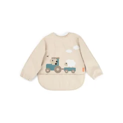 Done by Deer Bavoir avec manches & poche Stripes Vert
