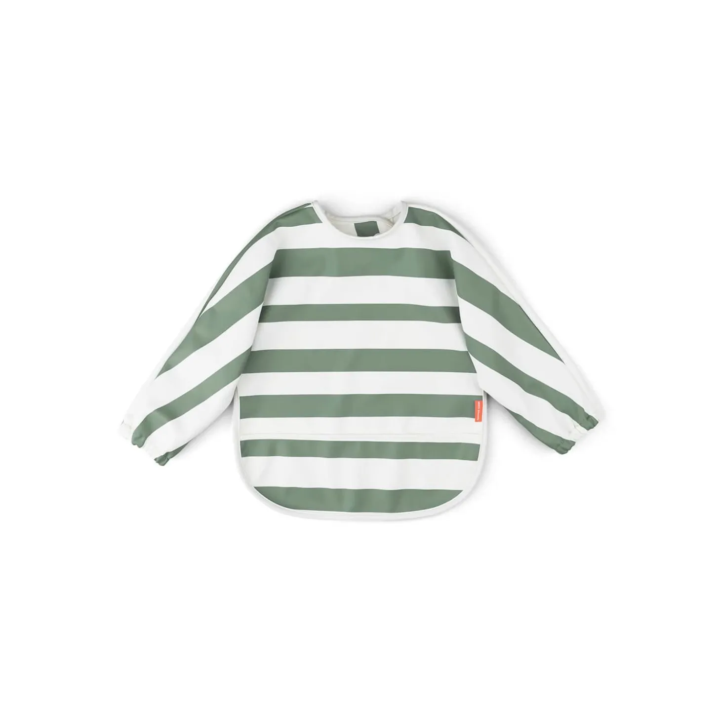 Done by Deer Bavoir avec manches & poche Stripes Vert