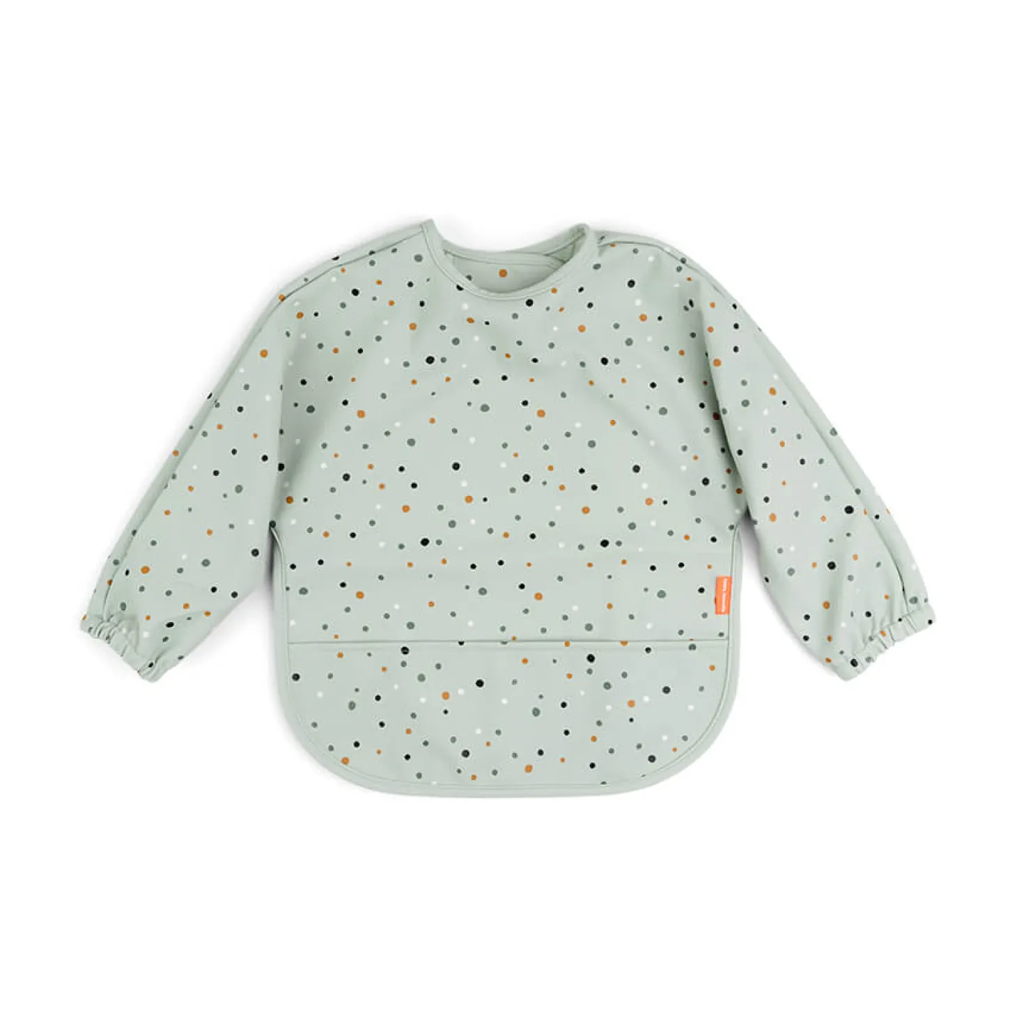 Done by Deer Bavoir manches avec poche Happy dots Vert