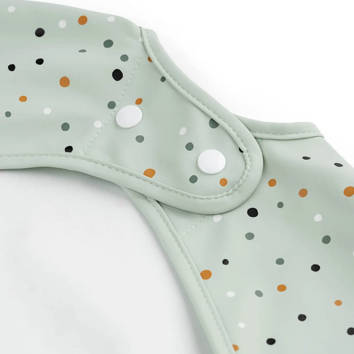 Done by Deer Bavoir manches avec poche Happy dots Vert
