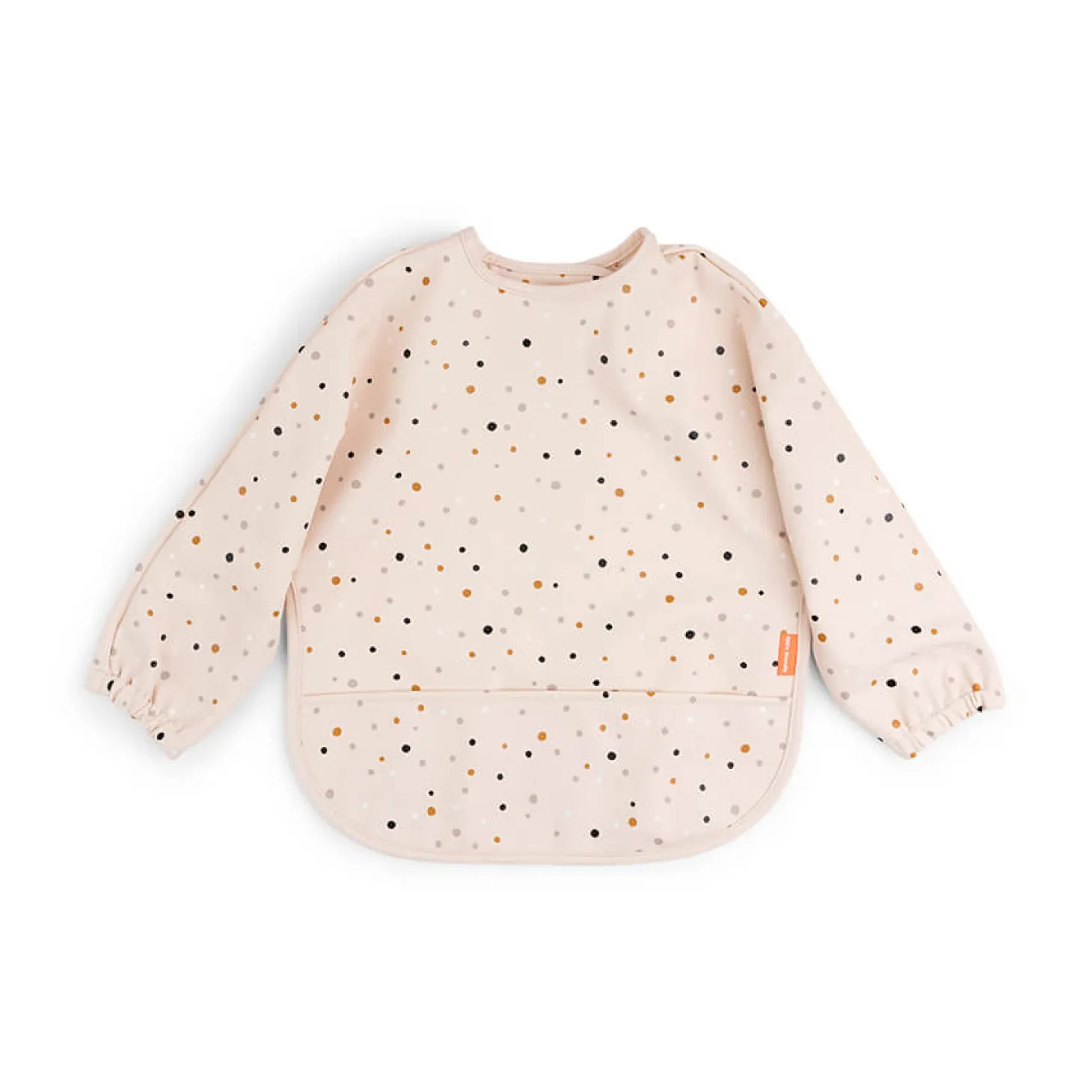 Done by Deer Bavoir manches avec poche Happy dots Rose