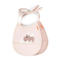 Done by Deer                    Bavoir petit lot de 2 Happy clouds    Rose