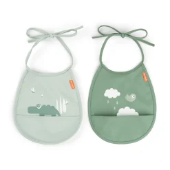 Done by Deer                    Bavoir petit lot de 2 Croco    Vert