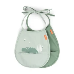 Done by Deer                    Bavoir petit lot de 2 Croco    Vert
