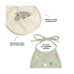 Done by Deer                    Bavoir petit lot de 2 Celebration    Sable