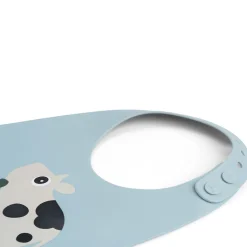 Done by Deer                    Bavoir silicone Dotti    Bleu