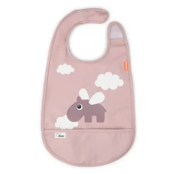 Done by Deer Bavoir velcro Happy clouds Rose