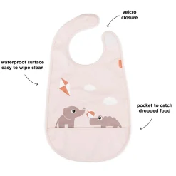 Done by Deer Bavoir velcro Playground Rose