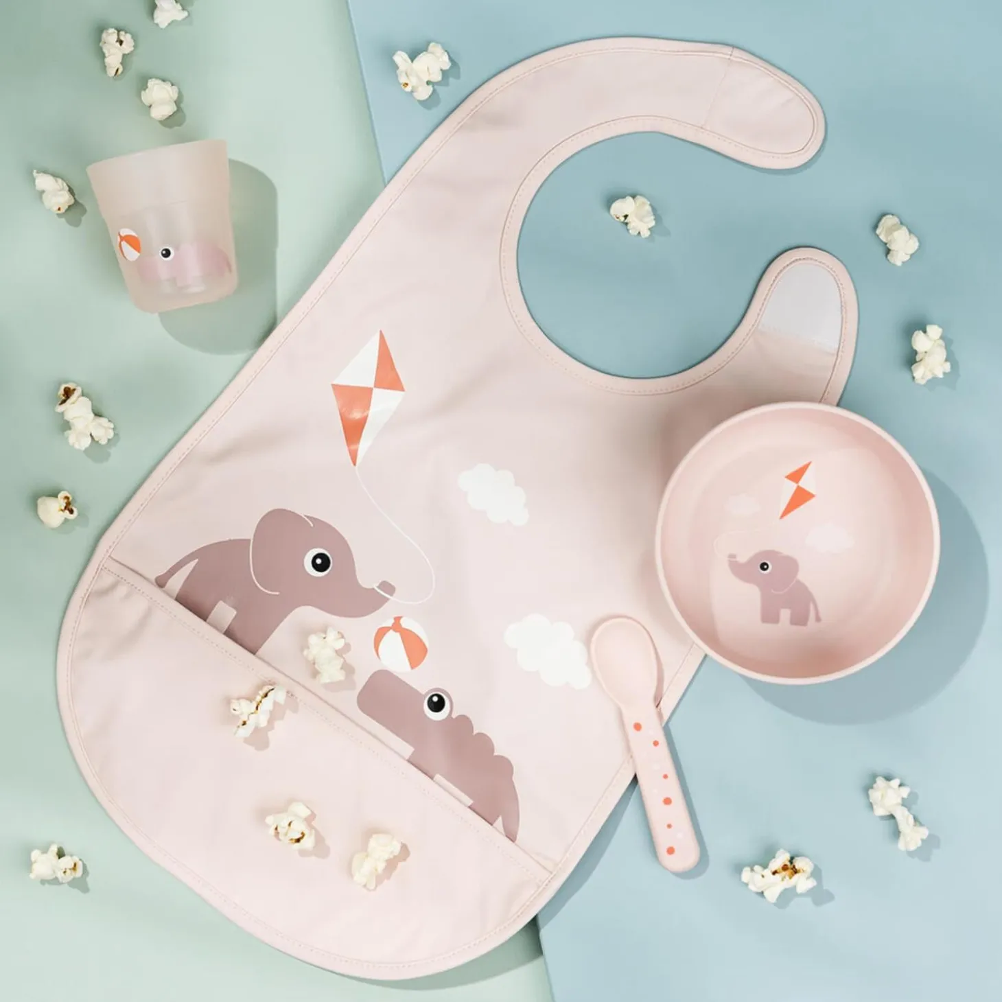 Done by Deer Bavoir velcro Playground Rose
