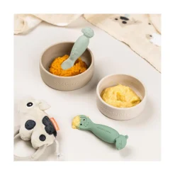 Done by Deer                    Bol en silicone lot de 2 Sheepy    Sable            190 ml et 120 ml