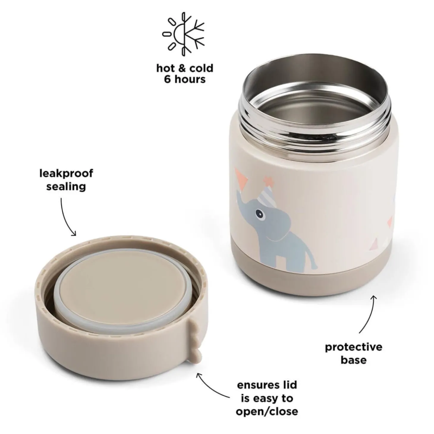 Done by Deer Boîte repas isotherme Celebration Sable 300 ml