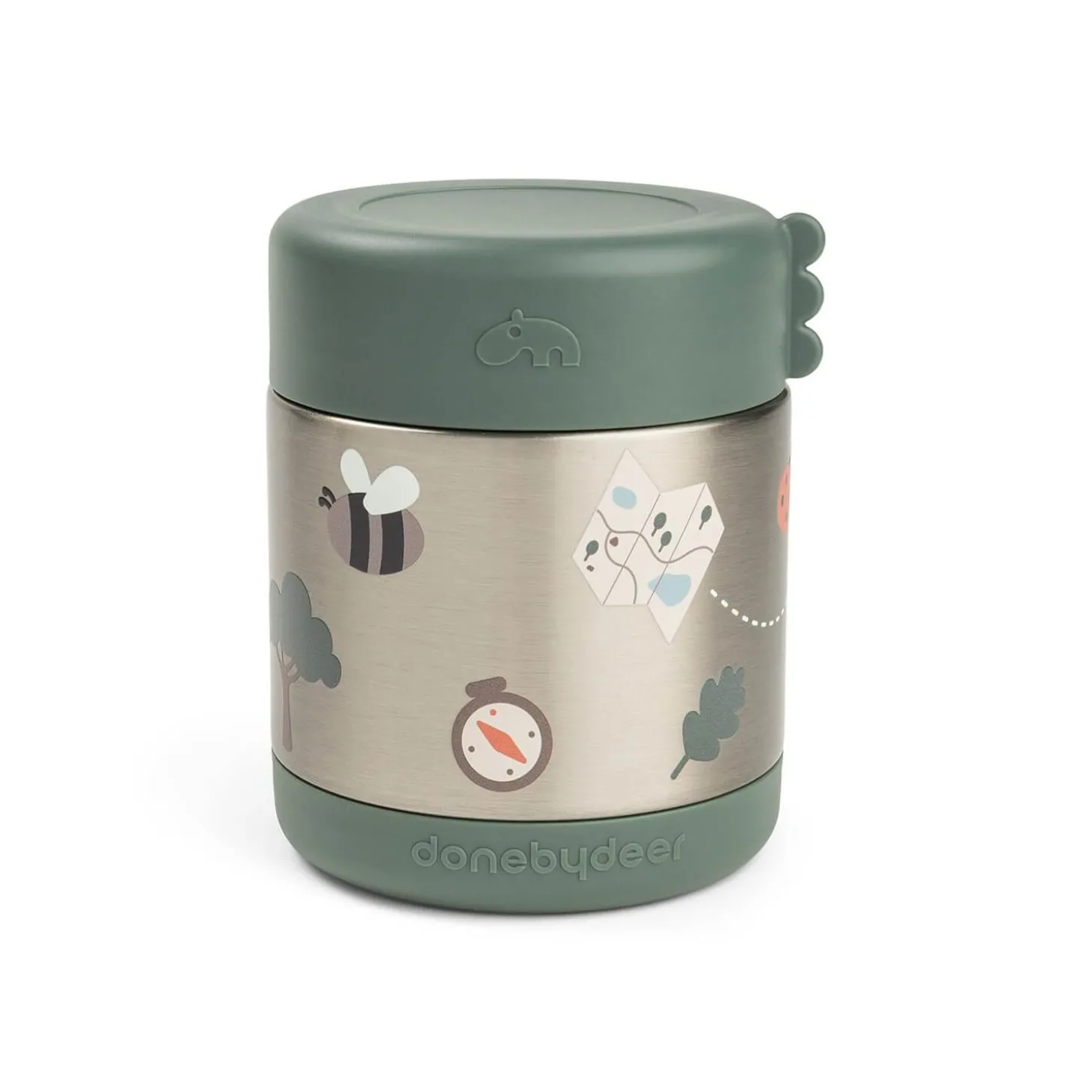 Done by Deer Boîte repas isotherme Tiny trails Vert 300 ml