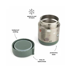 Done by Deer Boîte repas isotherme Tiny trails Vert 300 ml