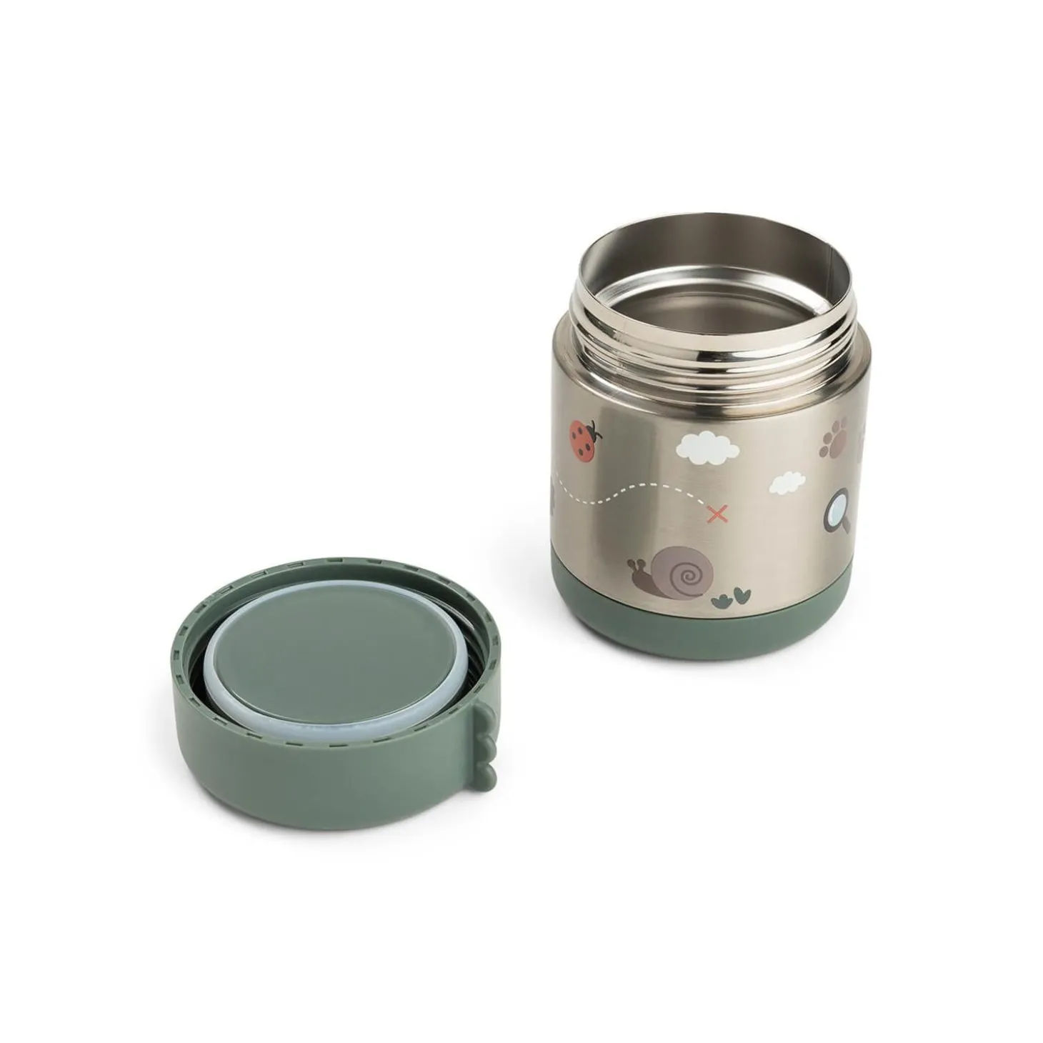 Done by Deer Boîte repas isotherme Tiny trails Vert 300 ml