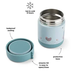 Done by Deer Boîte repas isotherme Tiny farm Bleu 300 ml