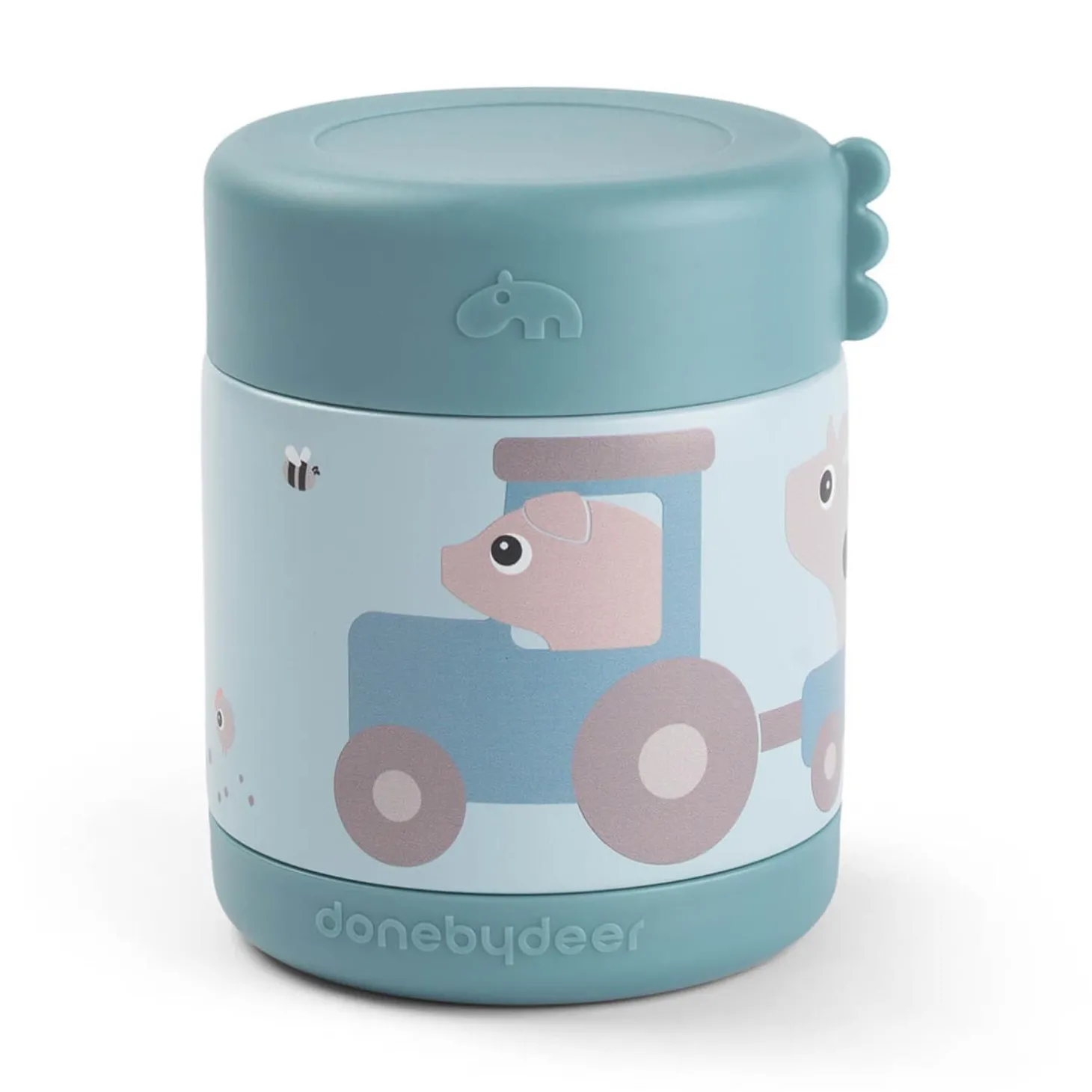 Done by Deer Boîte repas isotherme Tiny farm Bleu 300 ml