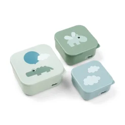 Done by Deer 3 boîtes à goûter Happy clouds Vert