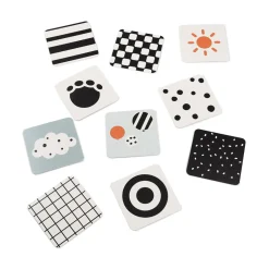 Done by Deer                    Cartes aux motifs contrastés lot de 10 Elphee    Multicolore