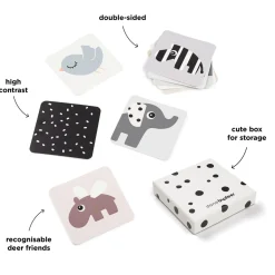 Done by Deer                    Cartes aux motifs contrastés lot de 10 Elphee    Multicolore