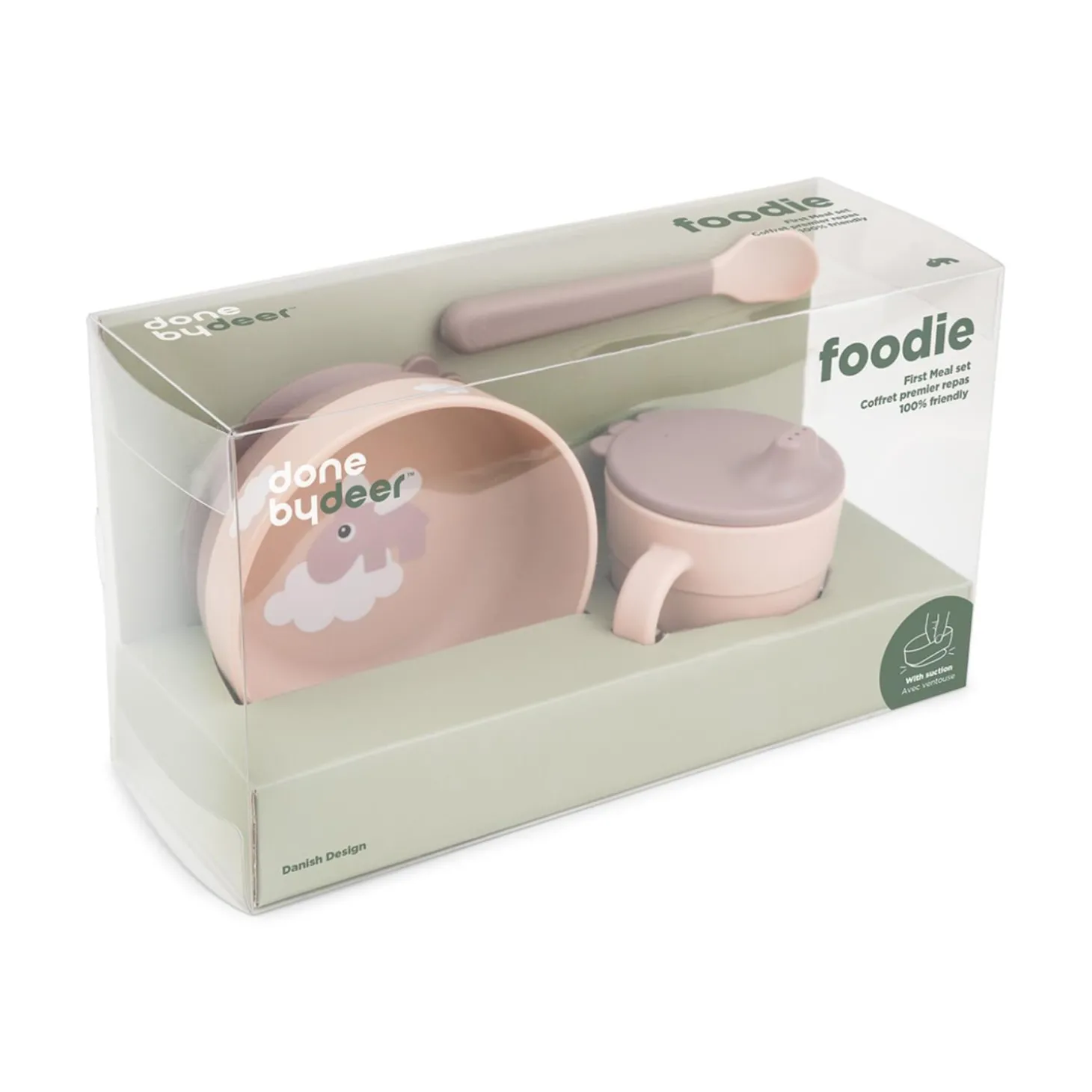 Done by Deer Coffret premier repas Foodie Happy clouds Rose