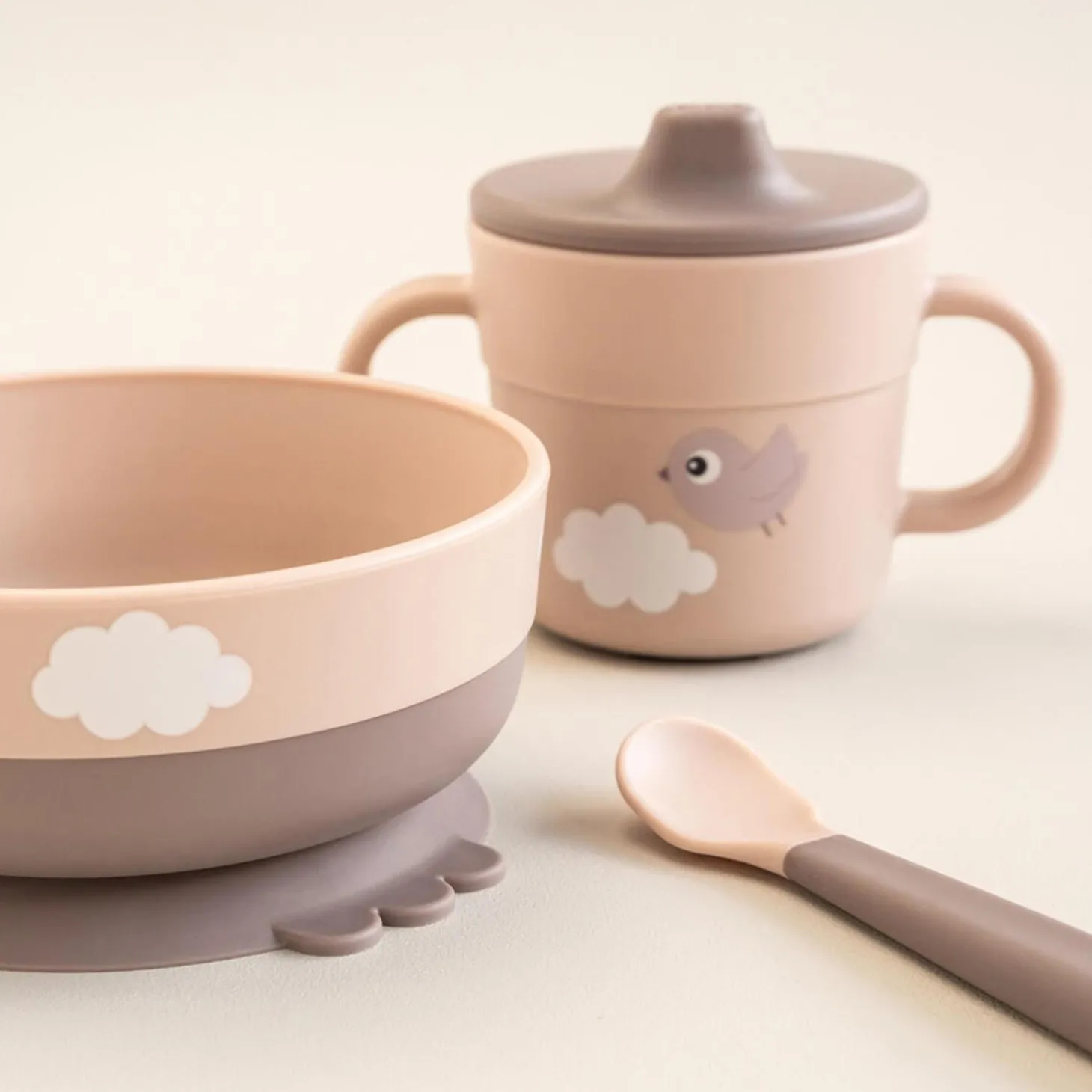Done by Deer Coffret premier repas Foodie Happy clouds Rose