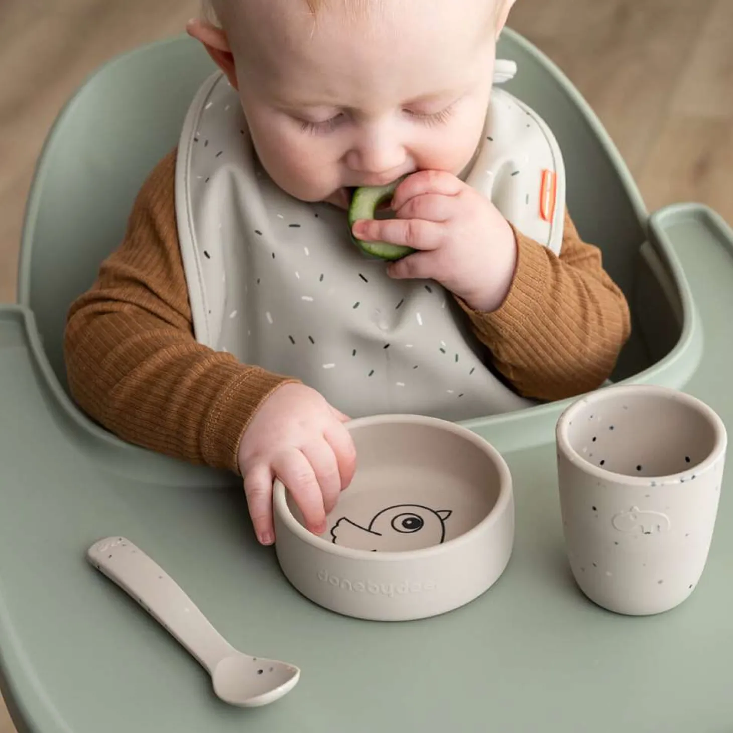 Done by Deer Coffret premier repas en silicone Birdee