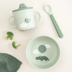 Done by Deer                    Coffret premier repas Foodie Happy clouds    Vert