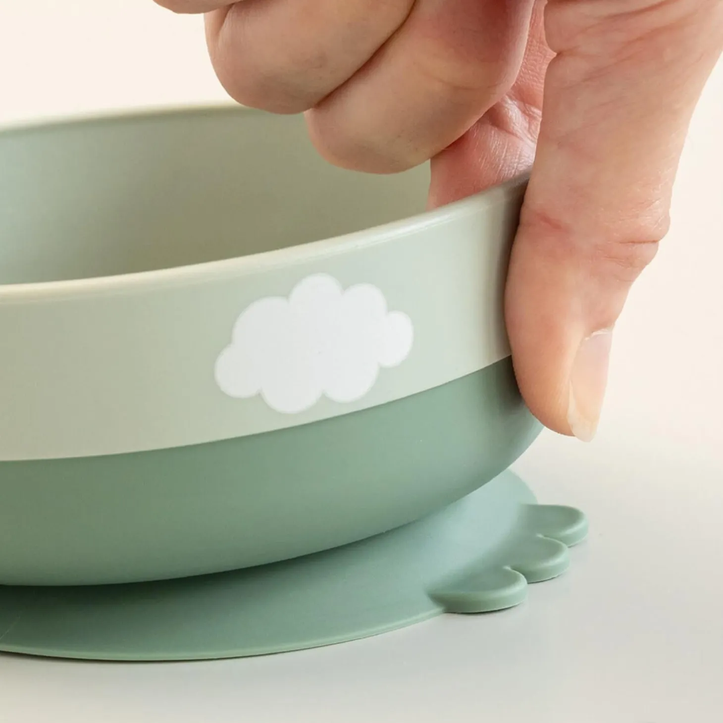 Done by Deer Coffret premier repas Foodie Happy clouds Vert