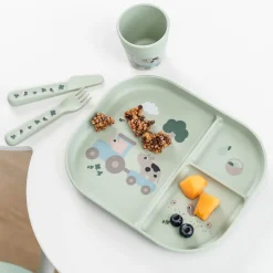 Done by Deer Coffret repas Foodie ventouse Tiny farm Vert