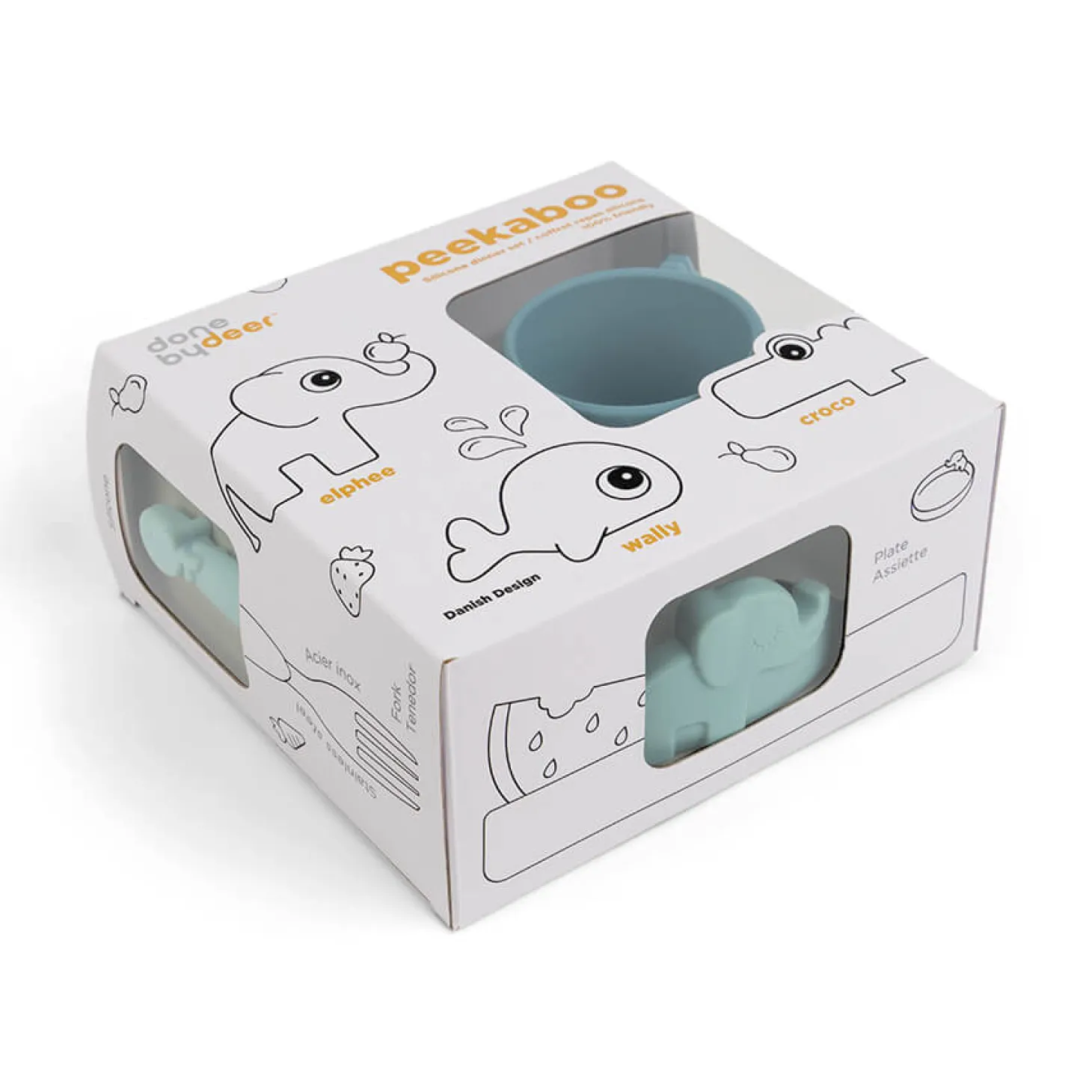 Done by Deer Coffret repas Peekaboo Deer friends Bleu