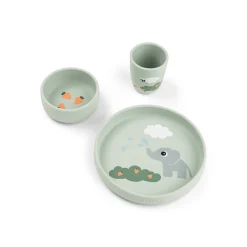 Done by Deer Coffret repas ventouse Elphee Stick&Stay Vert