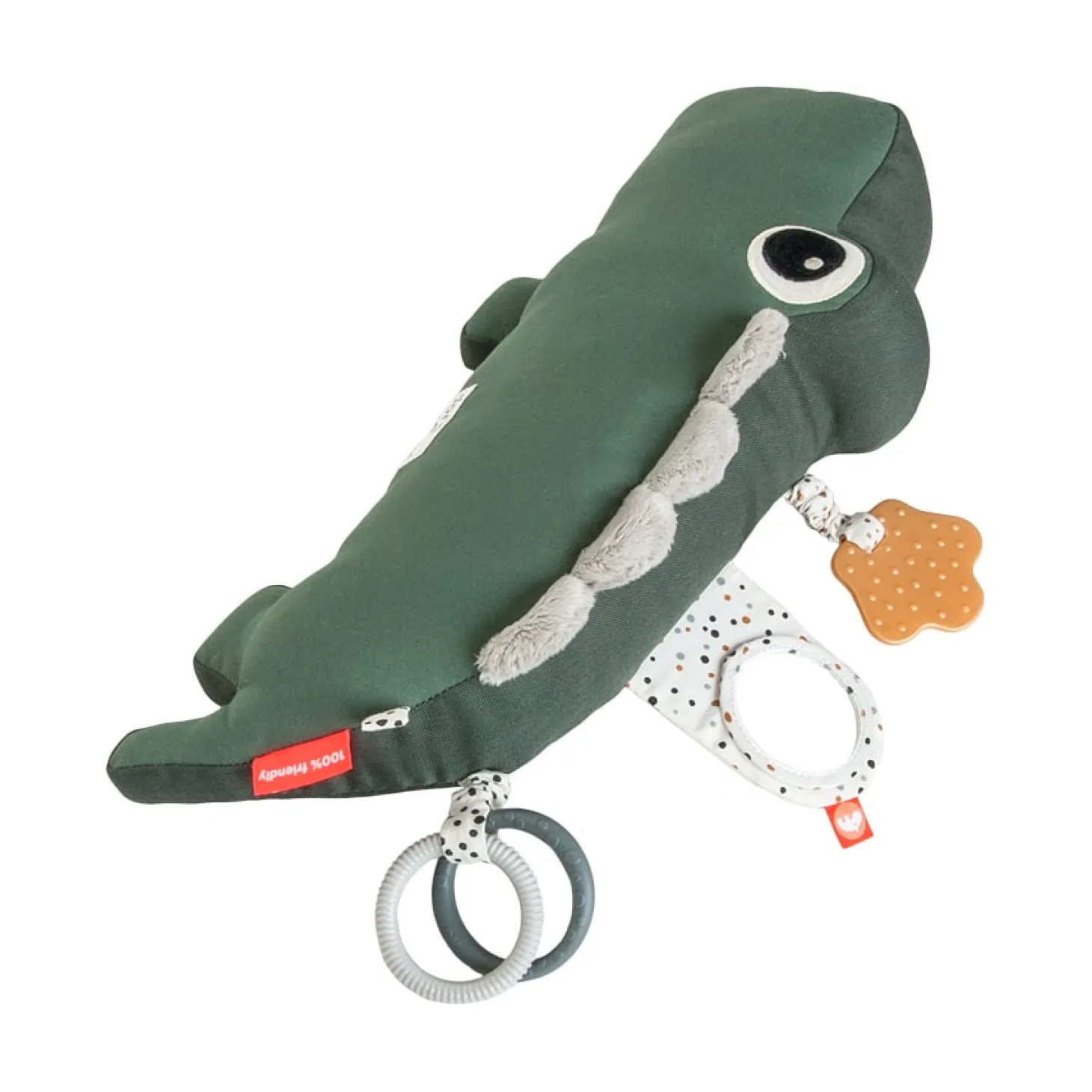 Done by Deer Coussin de motricité vibrant Croco Vert
