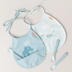 Done by Deer                    Cuillère bébé Foodie Easy-grip lot de 3    Bleu