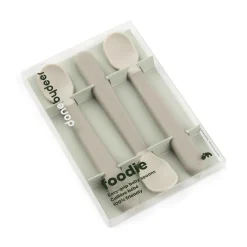 Done by Deer                    Cuillère bébé Foodie Easy-grip lot de 3    Sable
